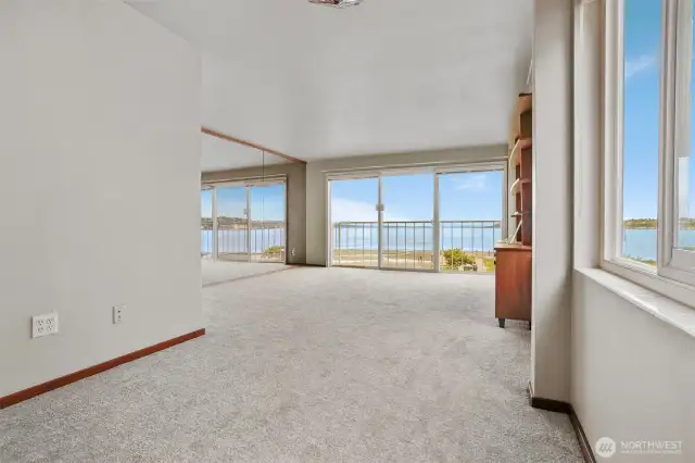Dining area looking at living room