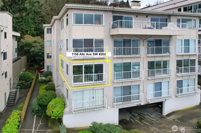 Front of building and unit location