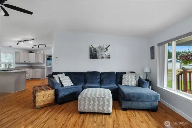 Comfortable and open layout, perfect for relaxing or entertaining guests.