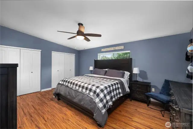 Space for the King size bed, dressers and so much more.