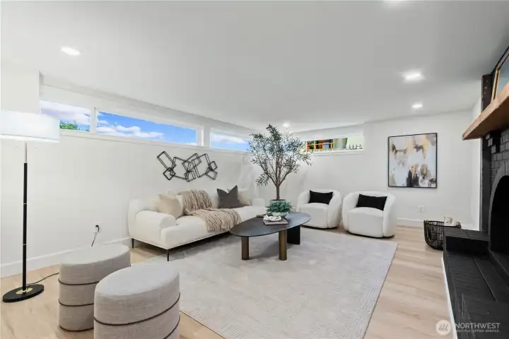 One of two family rooms.