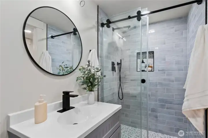 Guest Bathroom downstairs near the office and Family room