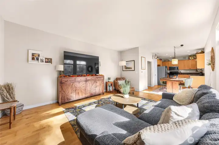 Inviting living room offering plenty of natural light