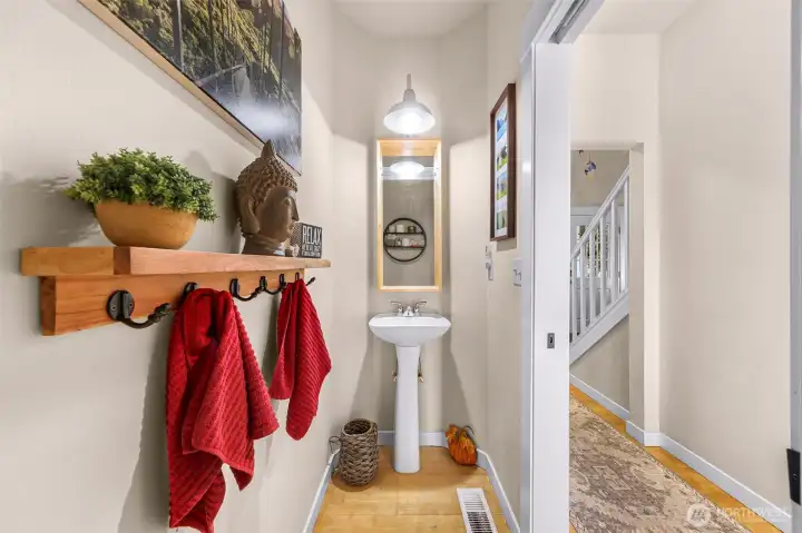 Convenient downstairs bathroom