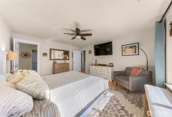 Primary with full bath and walk-in closet