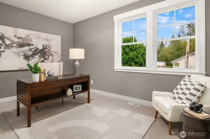 Upper floor office for working remote space.