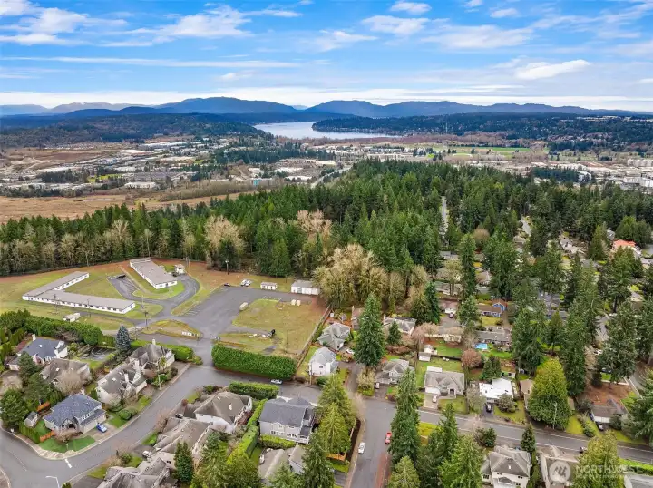 Aerial View looking South toward Lake Sammamish and Marymoor Park.