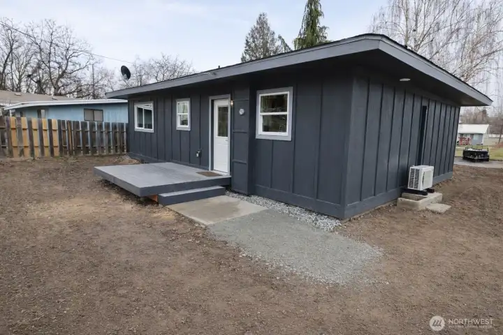 Backside view of home