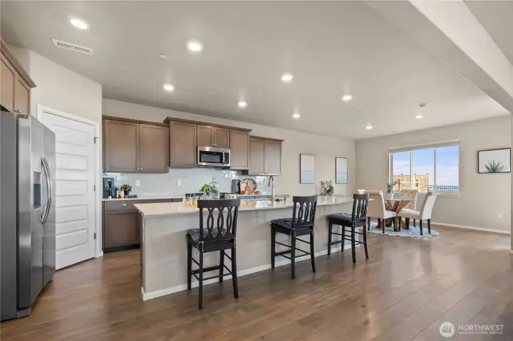 Bright, open main living space with excellent natural light and amazing views