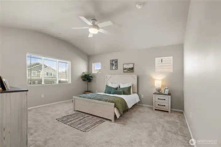 Primary Bedroom upstairs in front