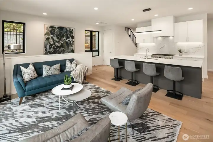 Spacious living area with modern finishes and great natural light