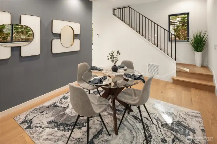 Inviting dining area perfectly positioned for everyday living and entertaining