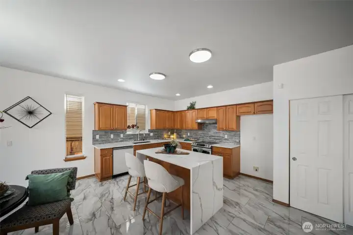 Updated kitchen ready for entertaining.