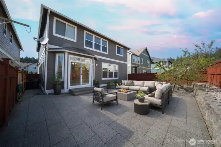 Relax and unwind from the day in your low maintenance back yard.