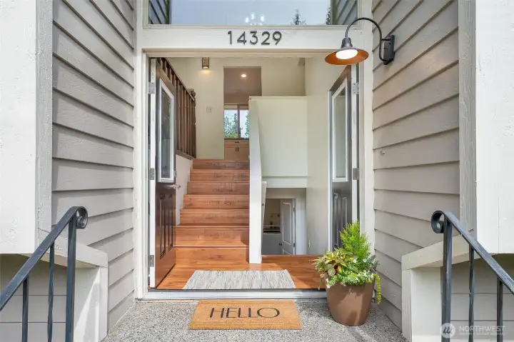 Double doors make moving furniture in/out a snap!