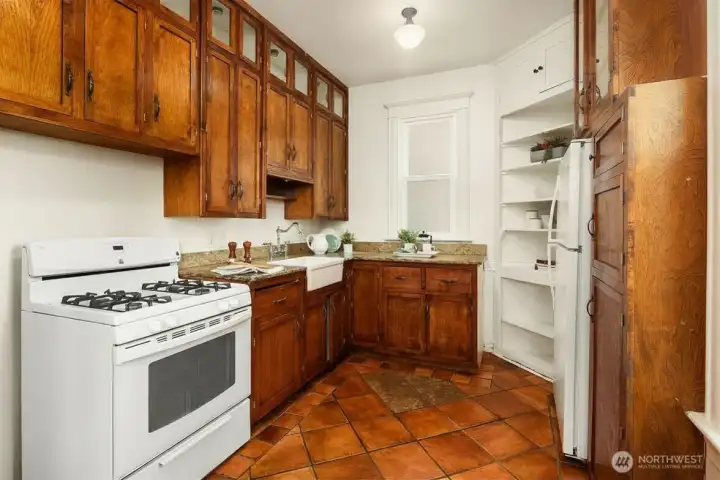 Kitchen with ample storage.