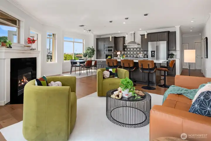 Open kitchen in the main living space