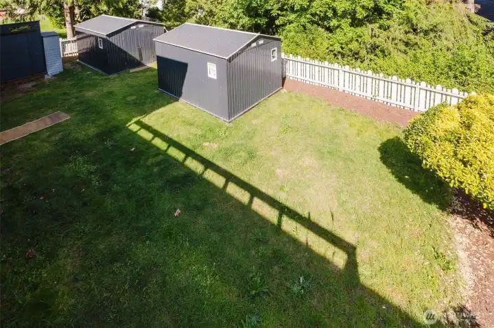 Fenced Backyard w/Added Storage
