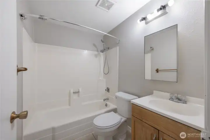 Main floor unit hall bath