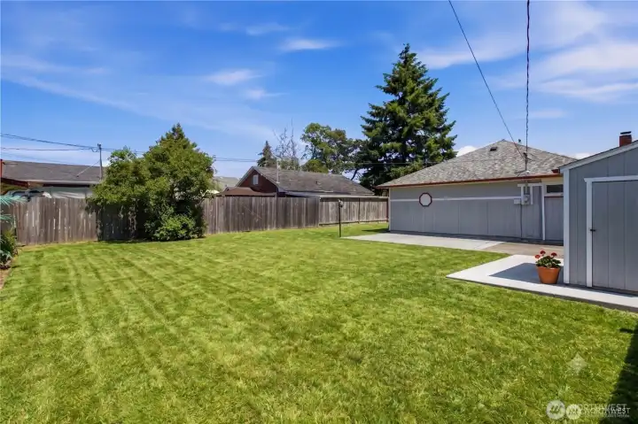 AI Photo showing a cleaned up yard
