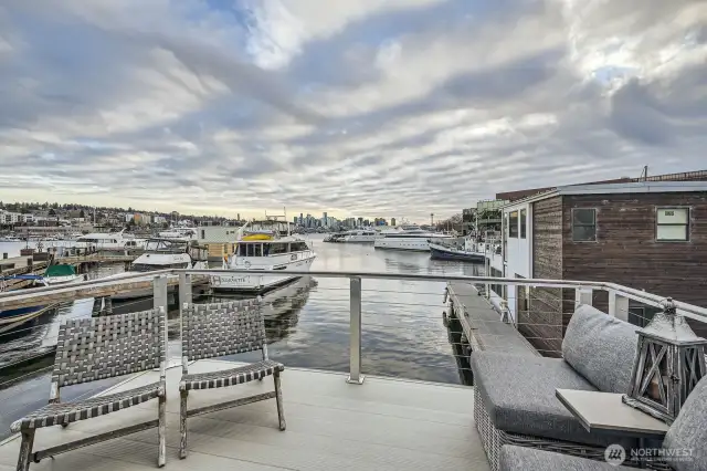Slip #5 is located direcetly behind this deck to the end of the pier in the open channel.