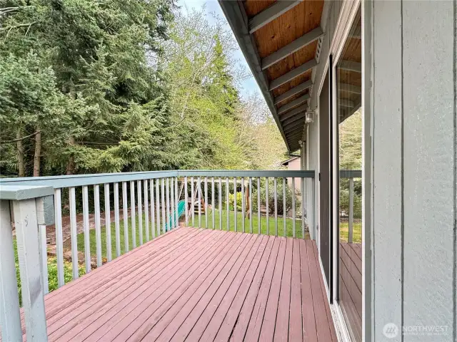 Here's the back deck off the dining room.