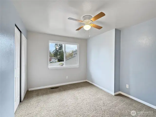 Bedroom 2 with ceiling fan