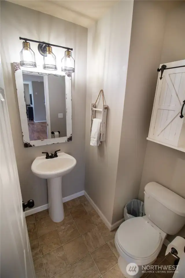 The main floor powder room!