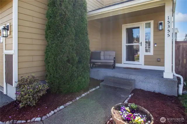 Relax on the beautiful covered porch.