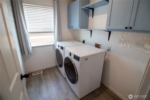 Beautiful & clean utility room (with a stunning shiplap wall not pictured).
