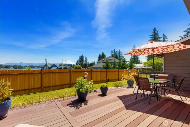 Spend your mornings sipping coffee in the gorgeous light from the East.  Off the right side of the deck is an enclosed run for a small dog.