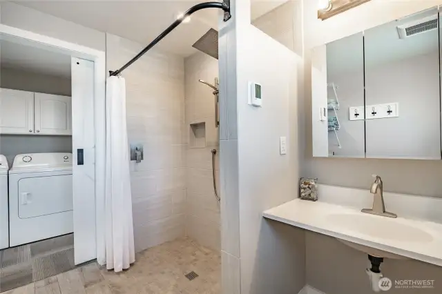3/4 bathroom - fully remodeled to be wheelchair accessible
