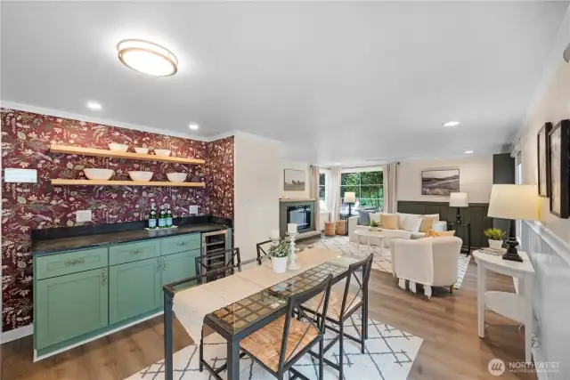 Dining and Living Rooms greet you at the entry.