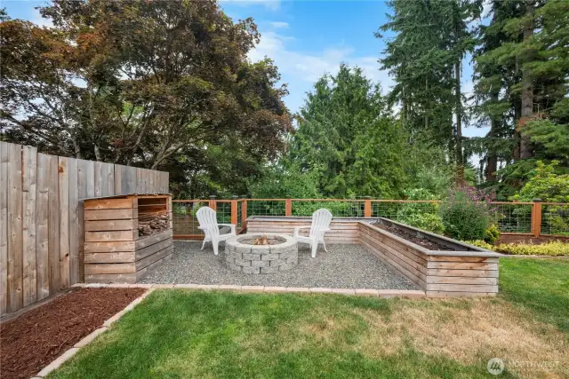 Backyard firepit.