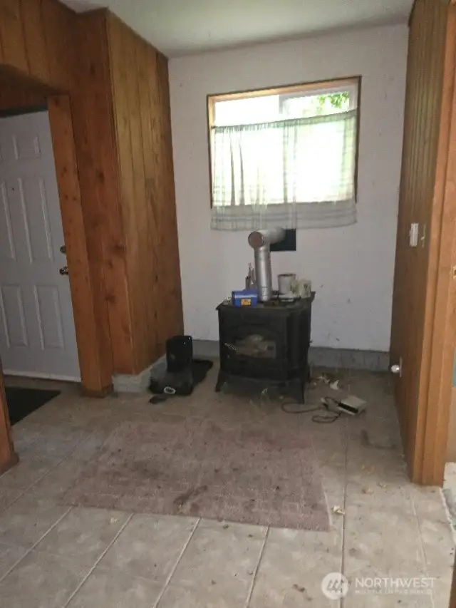 downstairs fireplace