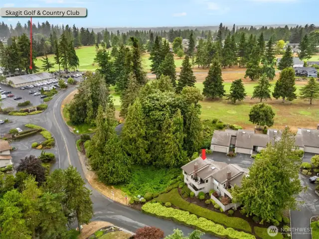 Aerial View of Home Showcasing the Proximity to the Golf and Country Club