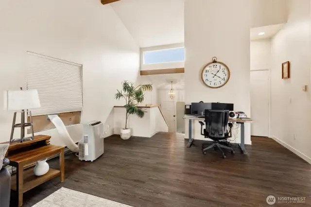Multipurpose space on the top floor off of the living room area. Currently being used as an office. Portable A/C does not convey