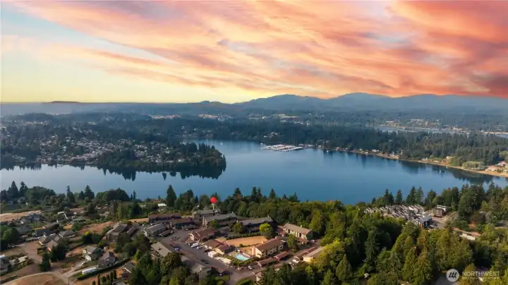 You'll be checking the view daily for which mountains are visible.  Is that your boat there in the Bremerton Yacht CLub?!