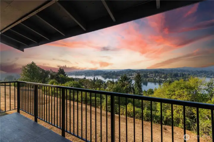 Serene mornings and evenings on your private patio overlooking Phinney Bay and Port Washington Narrows