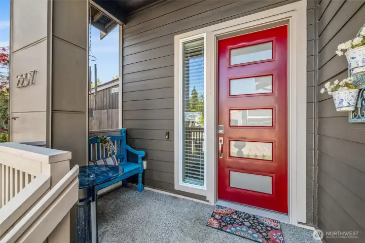Inviting front porch