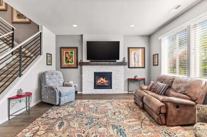 Great room with cozy fireplace