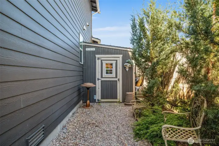 Custom shed with electric