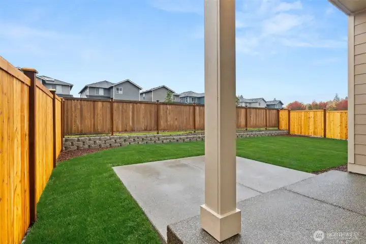 Back-yards fully fenced with 6’ cedar privacy fencing