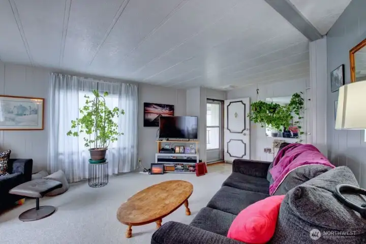 Another view of family room and east side entrance.