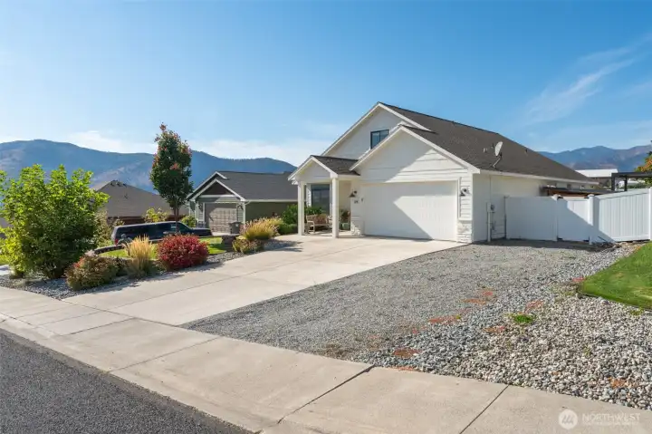 Driveway and garage