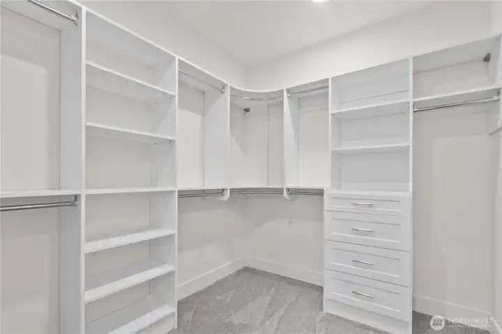 Primary walk in closet