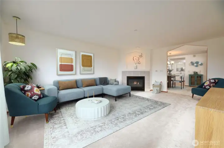 Virtual Staging Spacious and Bright Living Areas