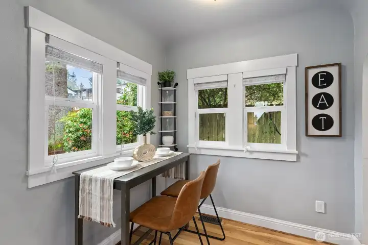 Perfect informal eating nook.