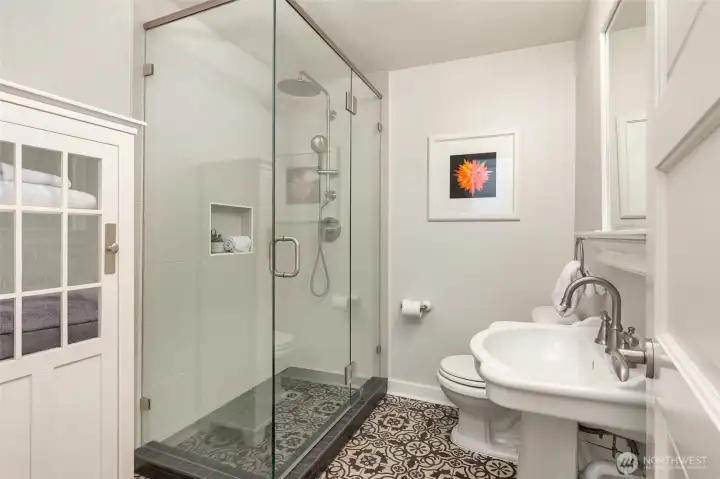 3/4 bathroom on main level