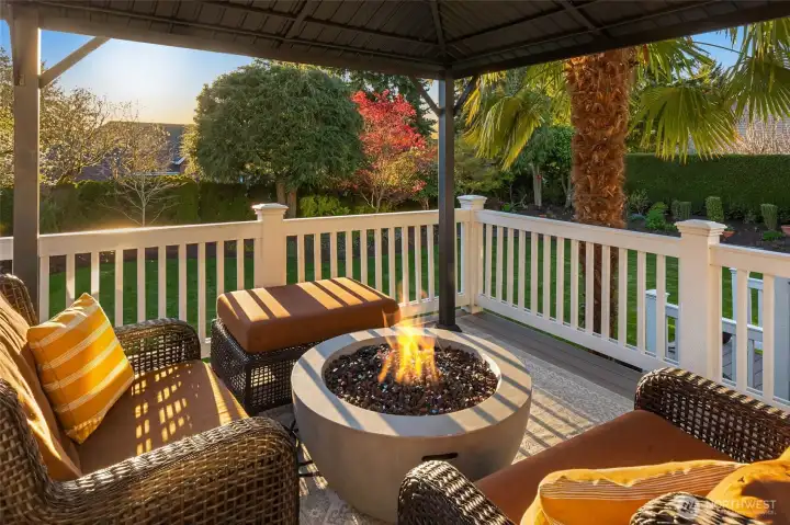 Partially covered deck